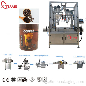 производствена линия за опаковане на пълнители за кафе на прах